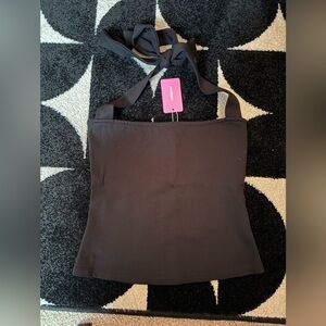 Edikted black Marisol halter top NWT